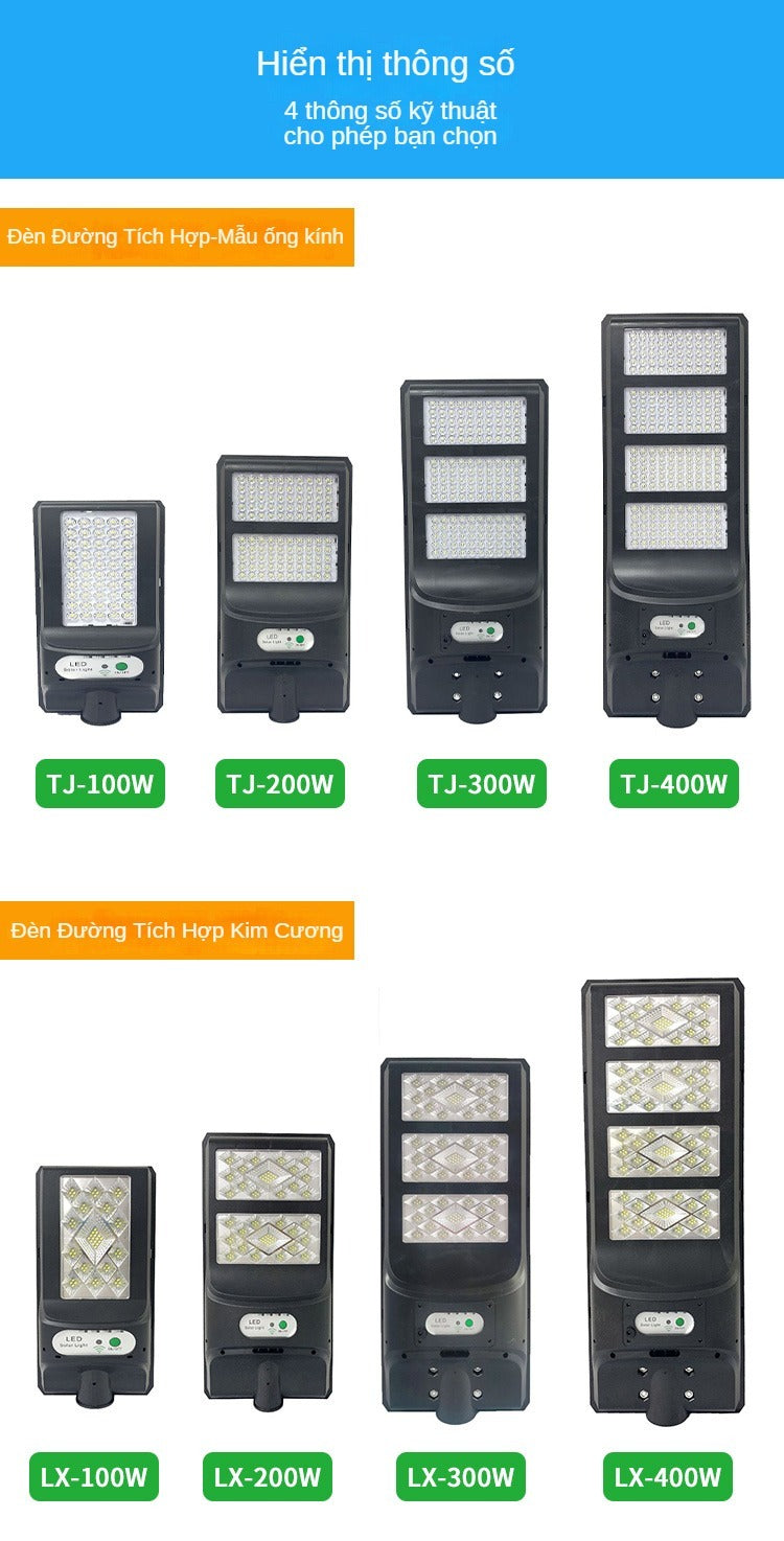 Solar lamp, high brightness LED lamp, suitable for indoor and outdoor lighting, indoor and outdoor use, multi-functional family fu street lamp