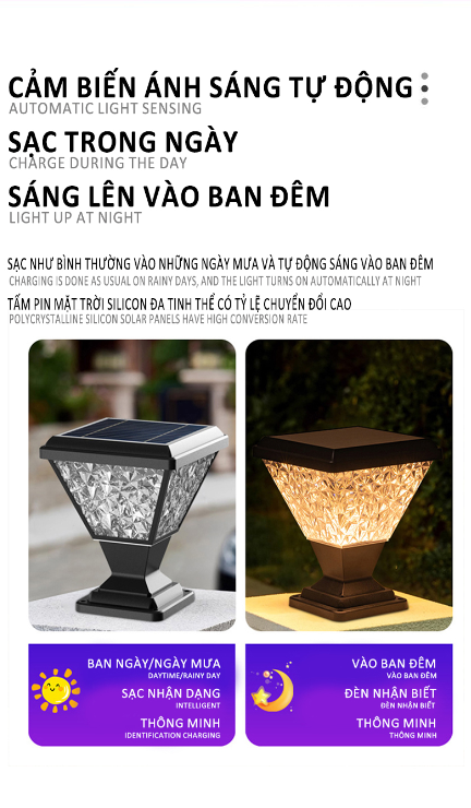 Solar Pillar Light-Square