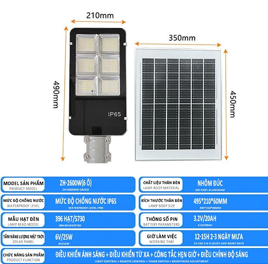 Solar street light - Toothbrush model