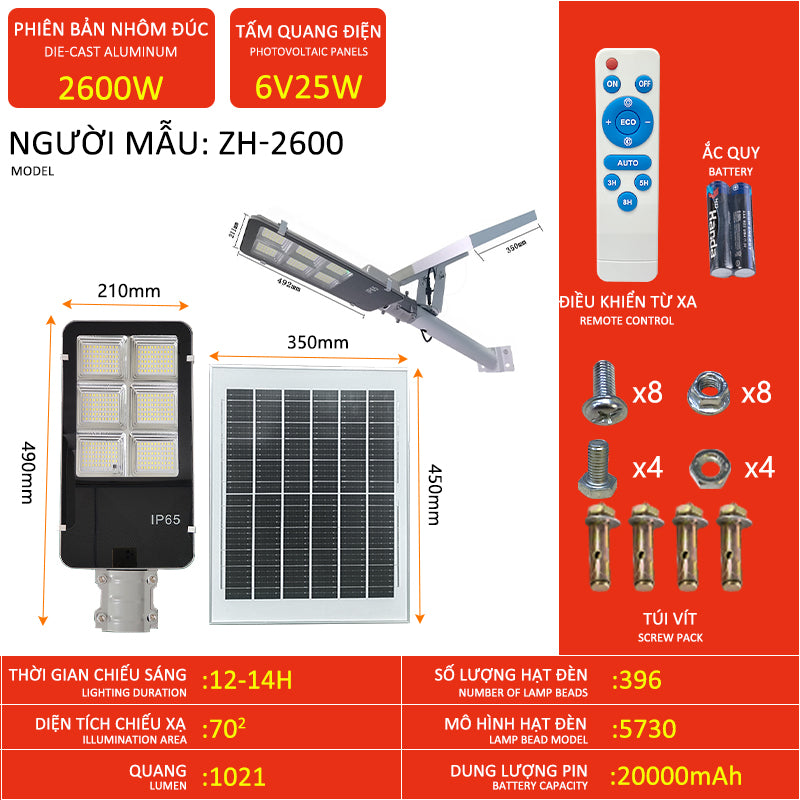Solar street light - Toothbrush model
